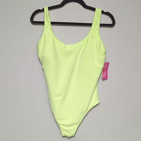 NWT Ninety Nine Degrees Green One Piece Swimsuit - Picture 1 of 5
